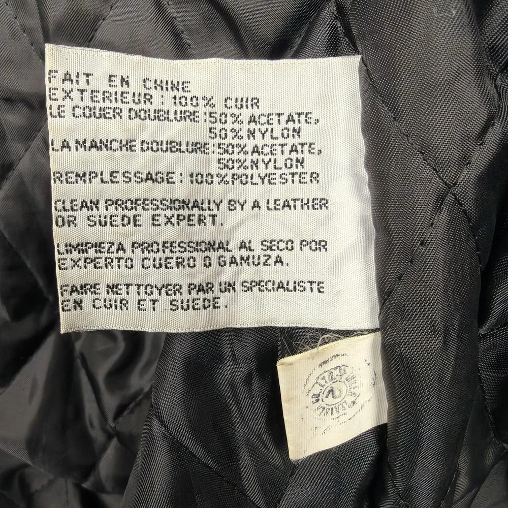 Vintage Planet Hollywood Jacket Mens‎ Medium Black Leather Orlando Back Logo